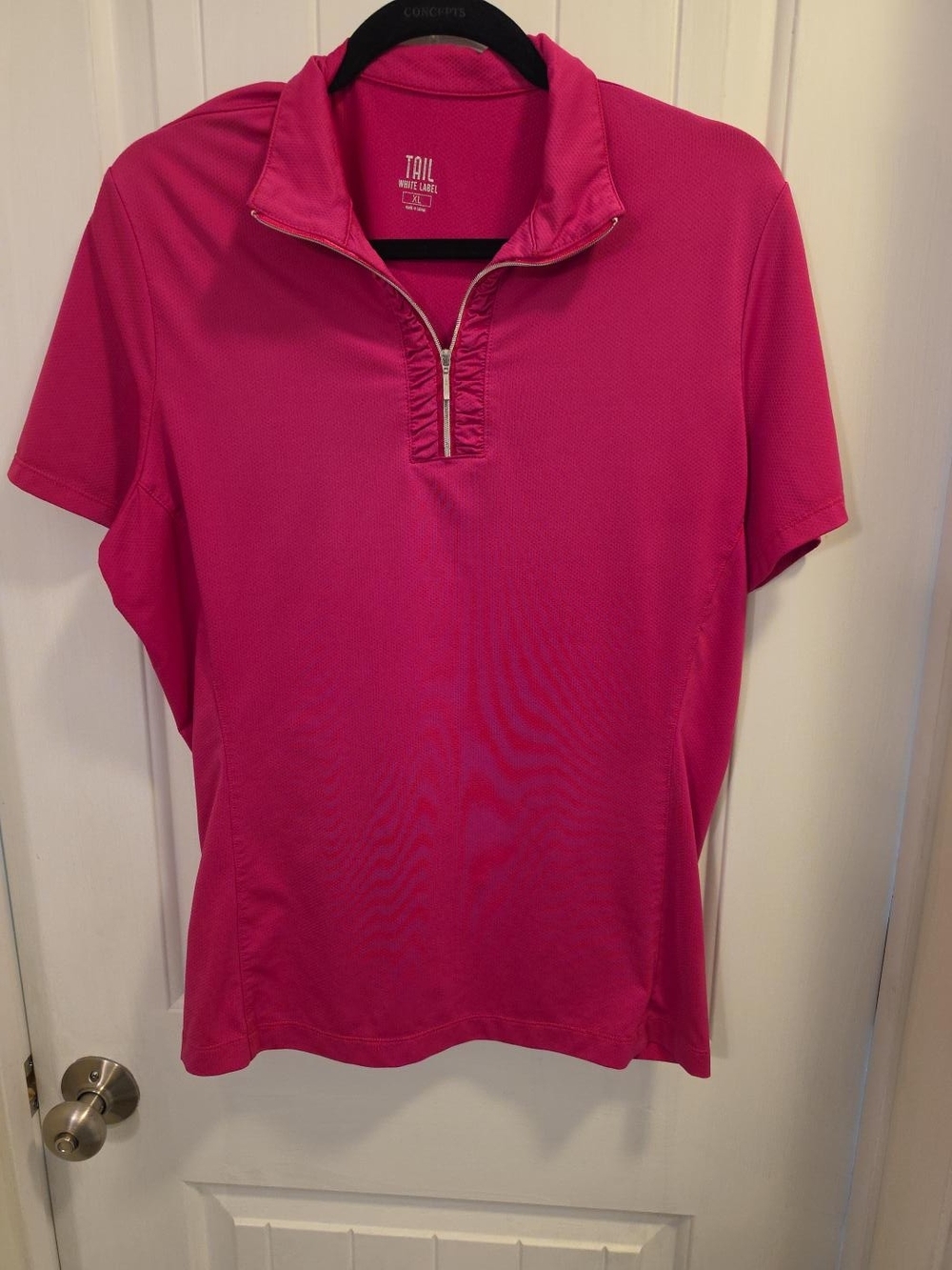 Tail Pink Half-Zip Short Sleeve Polo